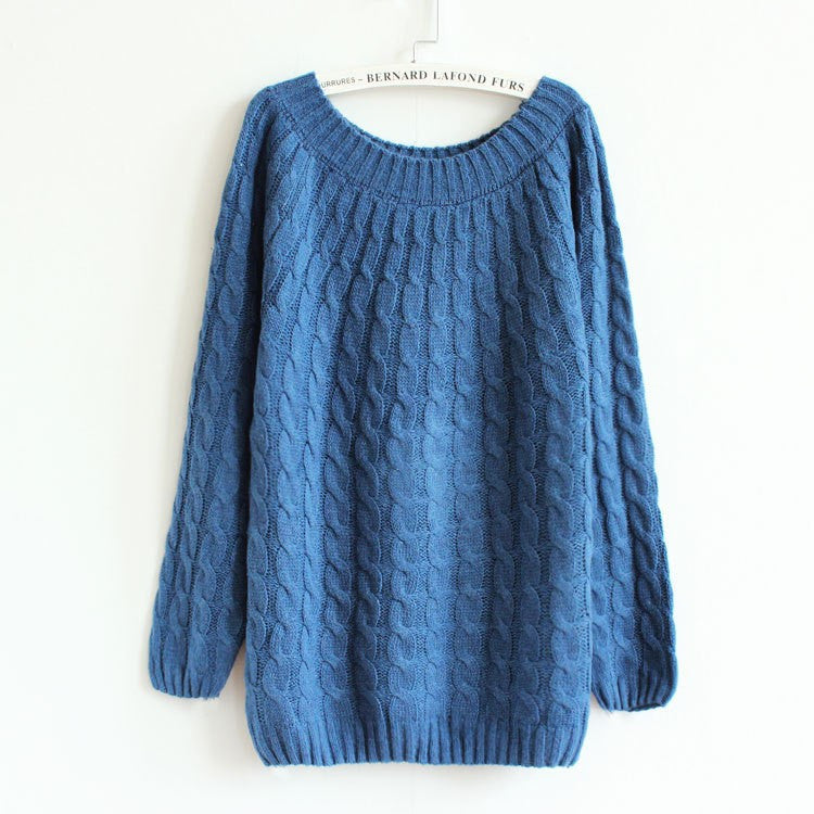 O-Neck Knitted Sweater, Sweater, Knit Sweater