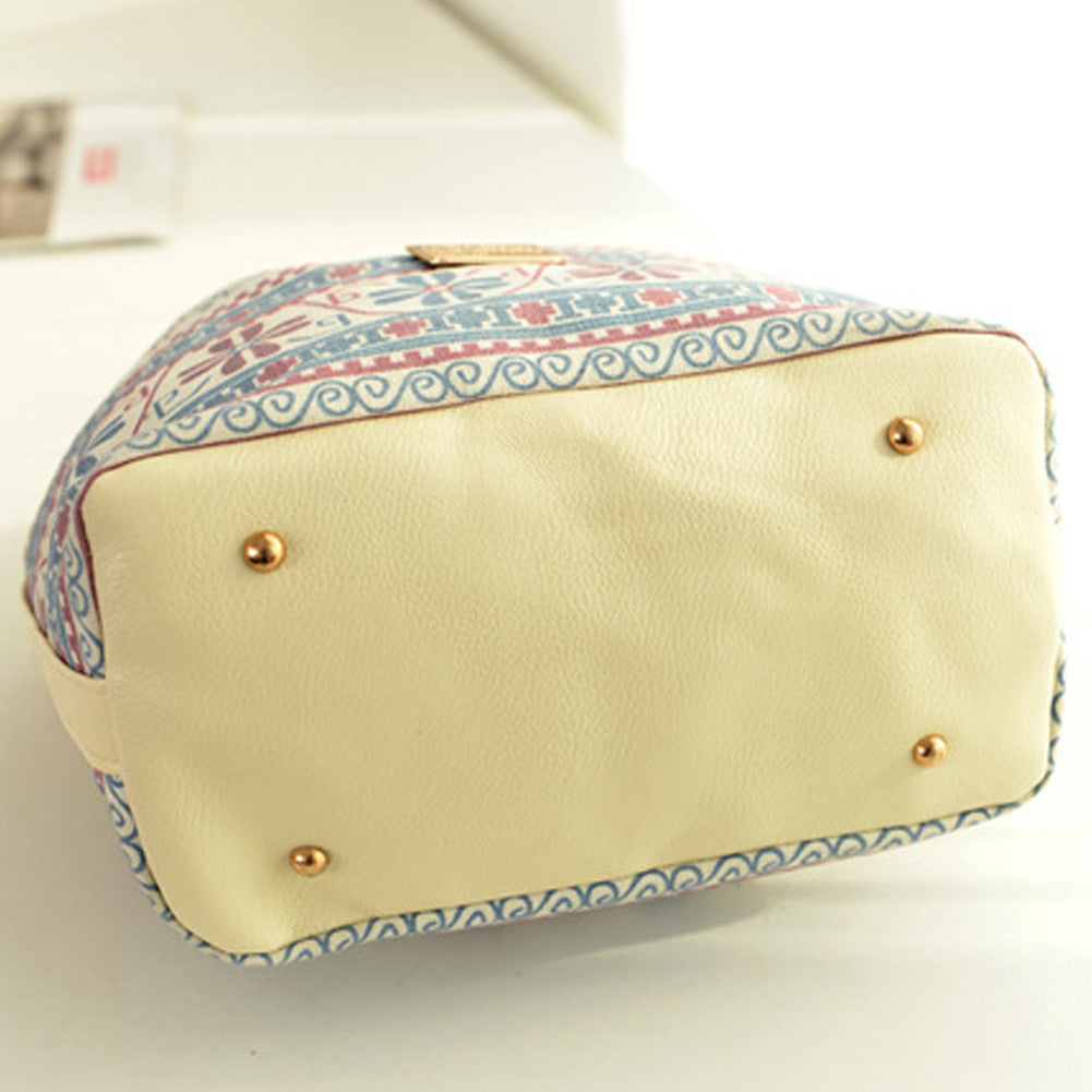 Print Drawstring Shoulder Bag