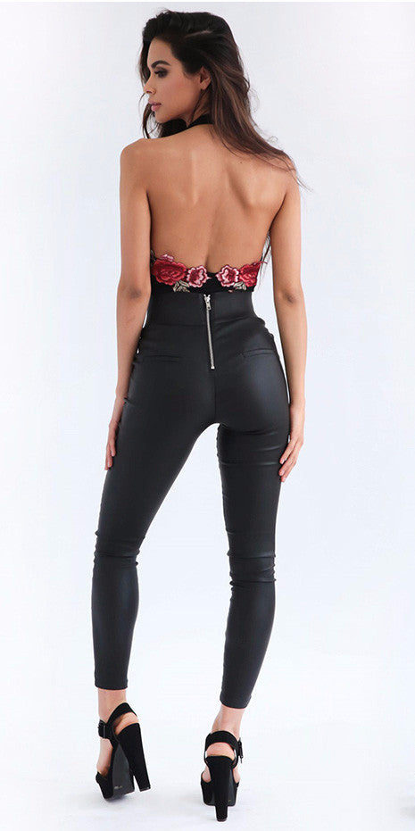 Rose Embroidery Bodysuit