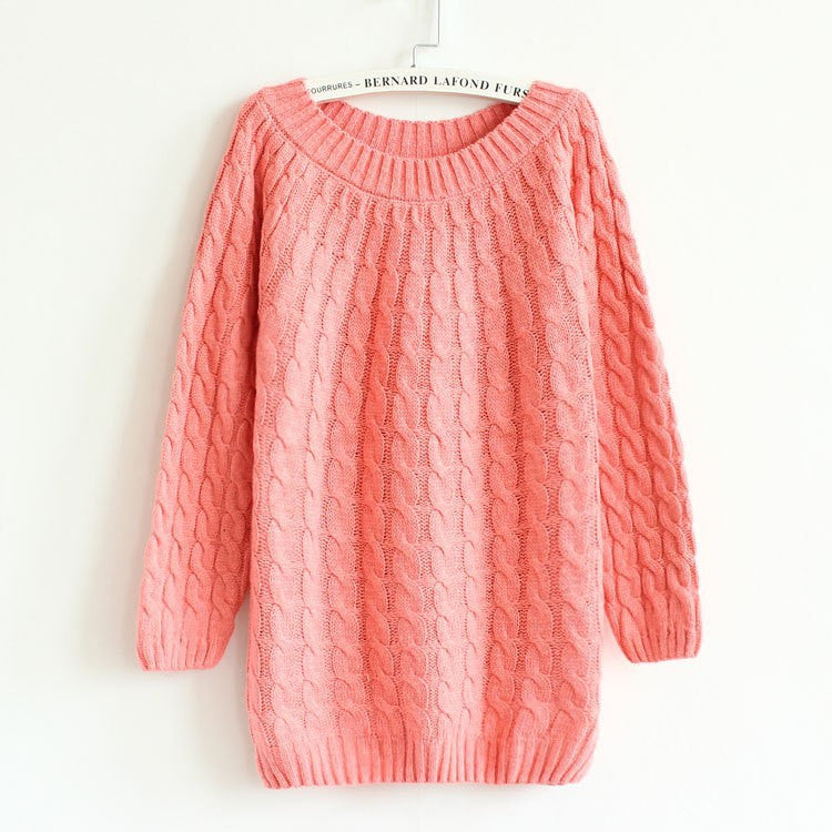 O-Neck Knitted Sweater, Sweater, Knit Sweater