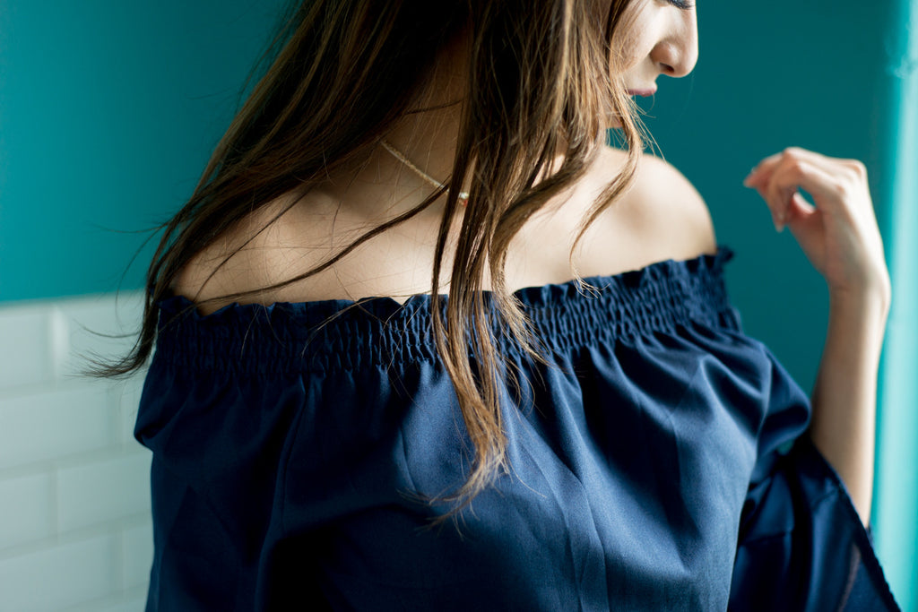 Slash Neck Loose Fit Top