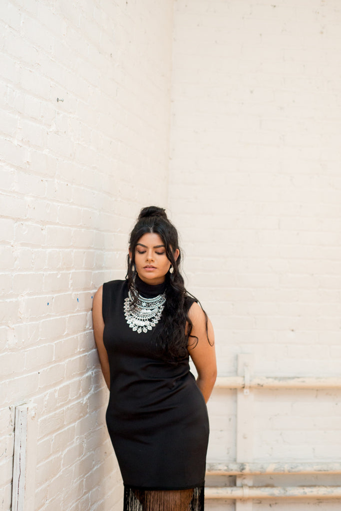 Tassel Bodycon Mini Dress