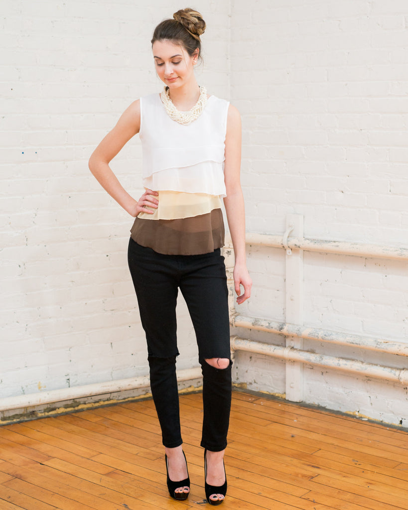 Ruffled Sleeveless Blouse