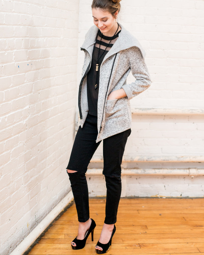 Black Knee Ripped Jeans