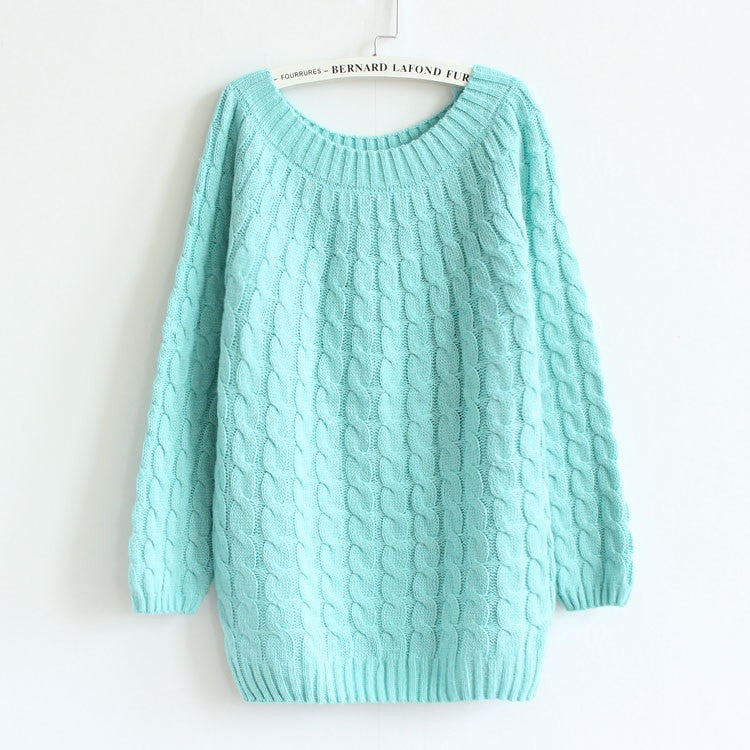 O-Neck Knitted Sweater, Sweater, Knit Sweater