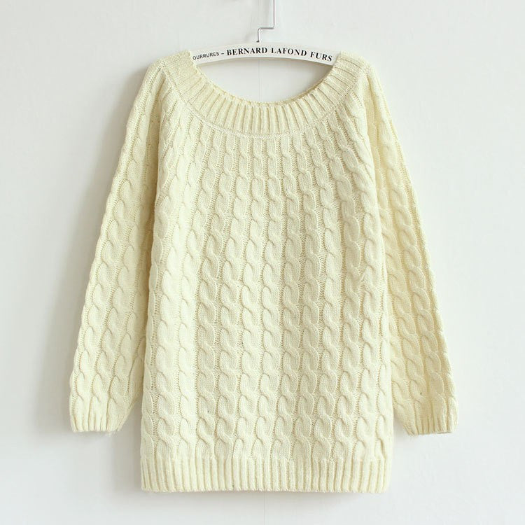 O-Neck Knitted Sweater, Sweater, Knit Sweater