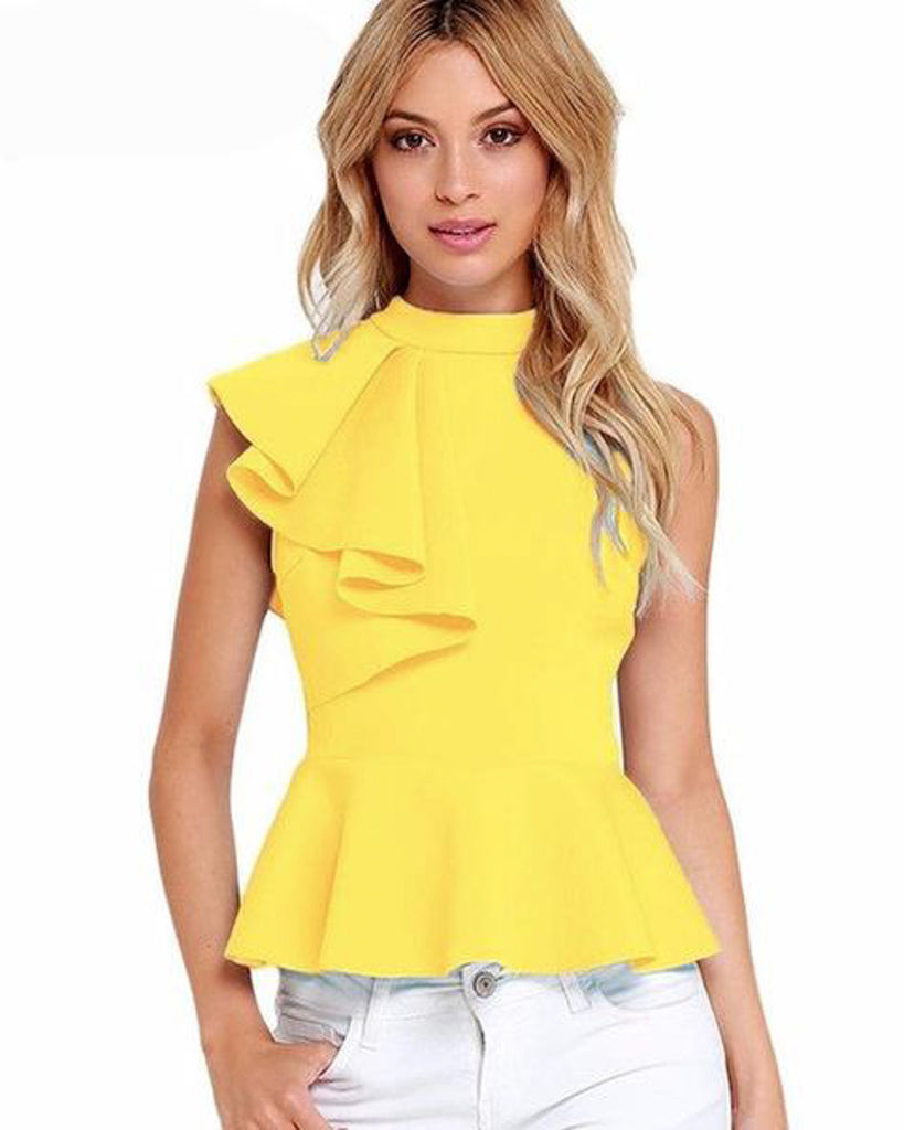 Ruffle Peplum Top