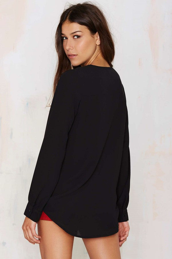 Lace up V neck Top, Lace up tops, Tops