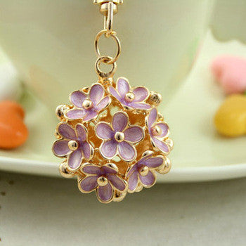 Flower-keyring-keychain-enamel-keychain