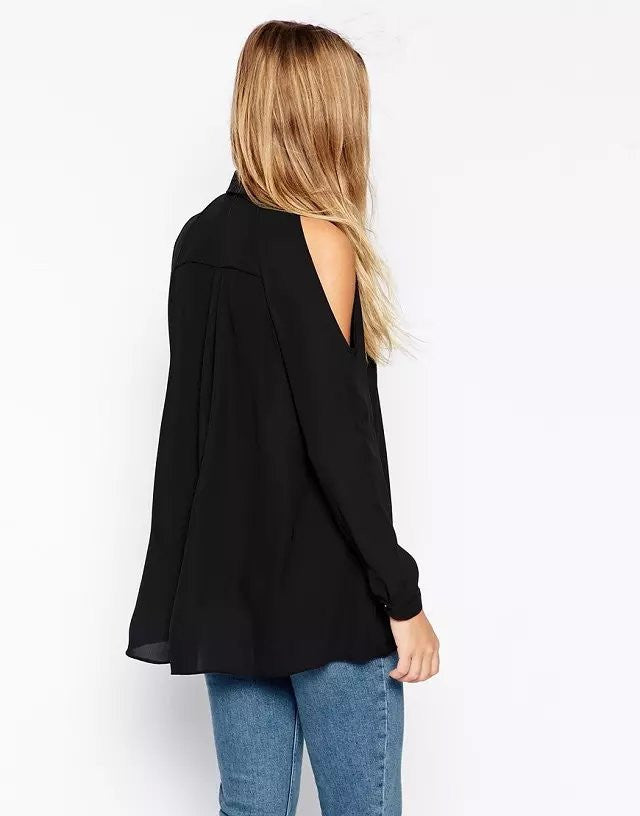 Cold shoulder loose fit shirt, cold shoulder tops, off the shoulder tops, Tops, off the shoulder blouse