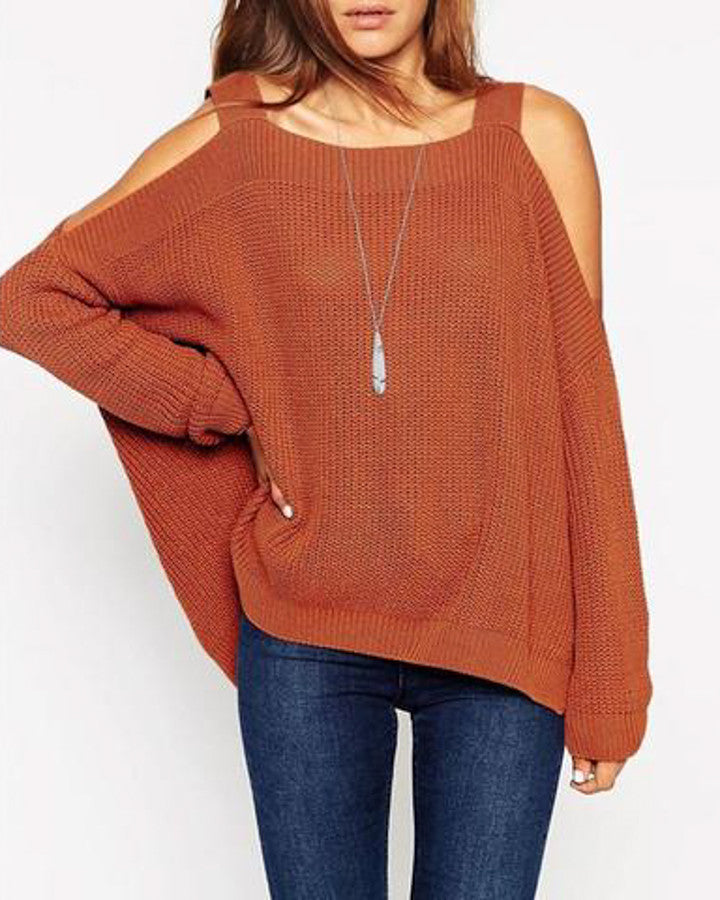 Off the shoulder knit sweater, cold shoulder sweaters, knitted sweaters, kanndie, bandage sweaters