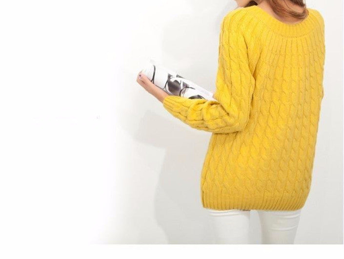 knitted o-neck sweater, knitted sweaters, kanndie