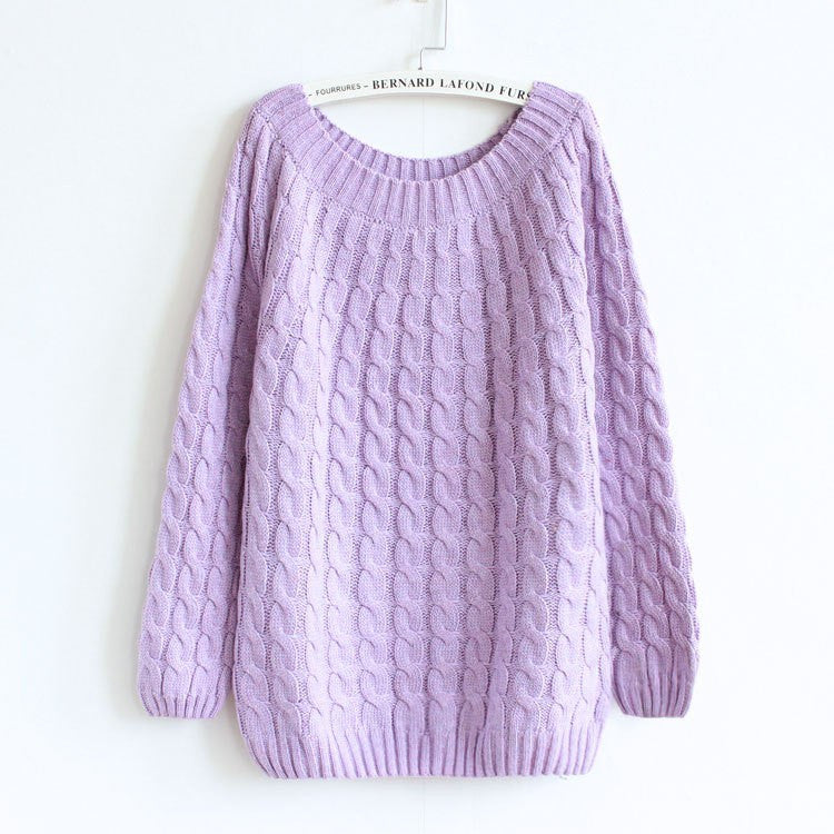 O-Neck Knitted Sweater, Sweater, Knit Sweater