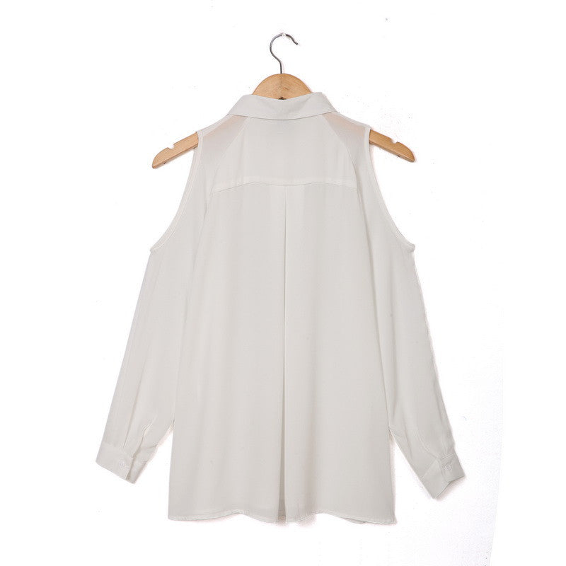 Cold Shoulder Long Sleeve Shirt