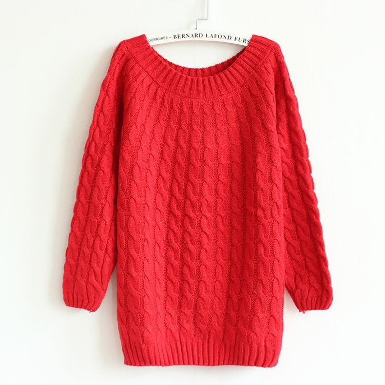 O-Neck Knitted Sweater, Sweater, Knit Sweater