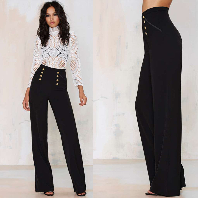 Casual High Waist Trousers