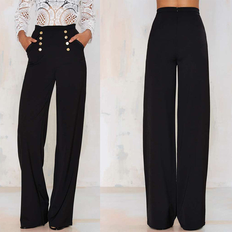 Casual High Waist Trousers