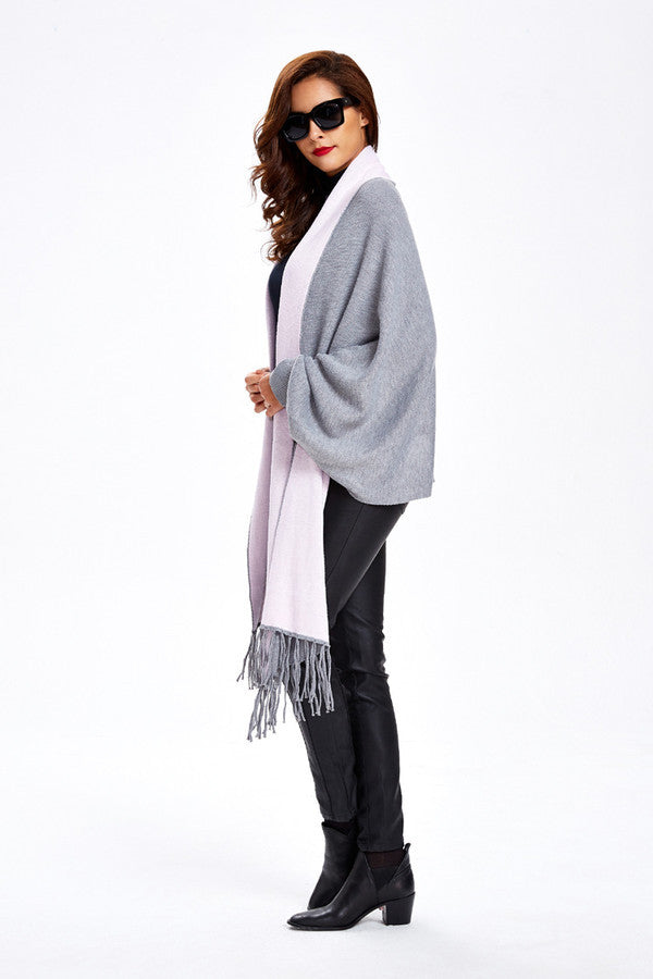 Fringe Long Sleeve Cardigan, Fringe long sleeve shrug, kanndie