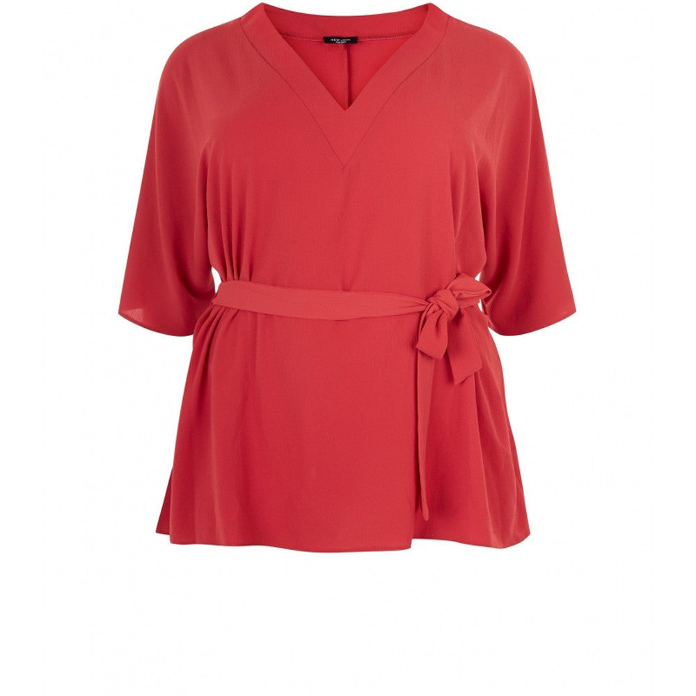 V-Neck Loose Blouse, Plus size top, Tops-kanndie