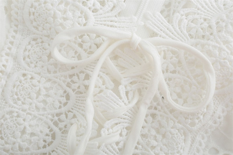 Without A Doubt White Lace Mini Dress