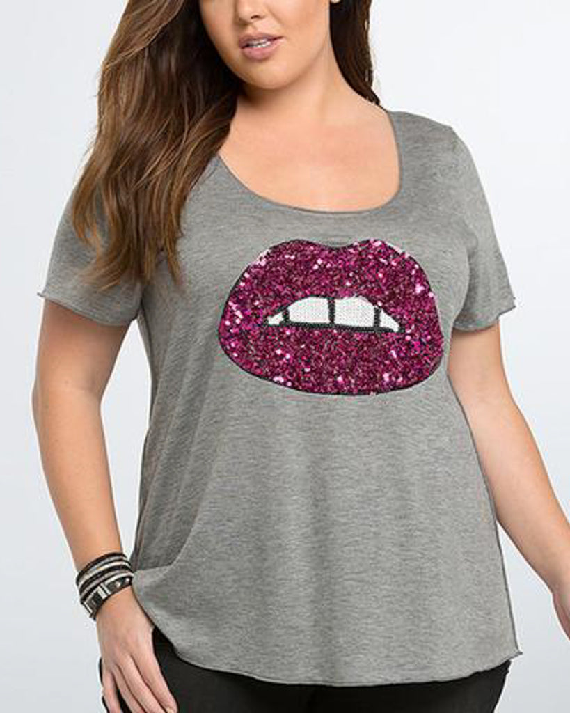 Sequin Lips Tee