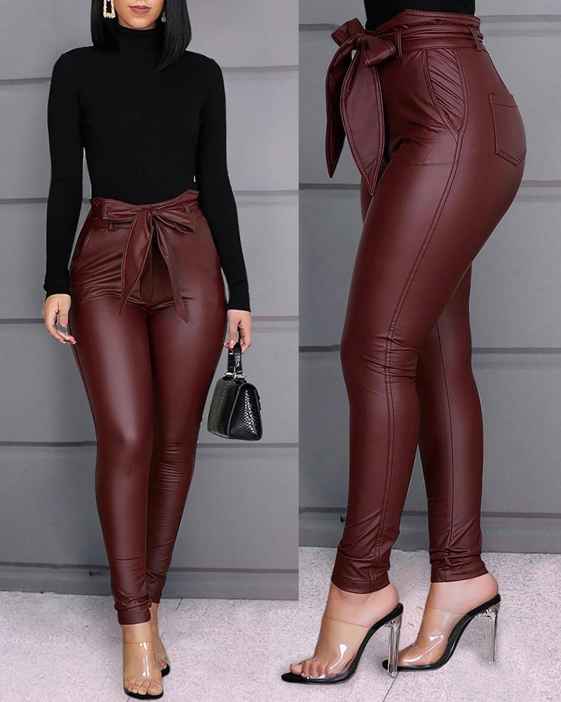 PU Leather Pants
