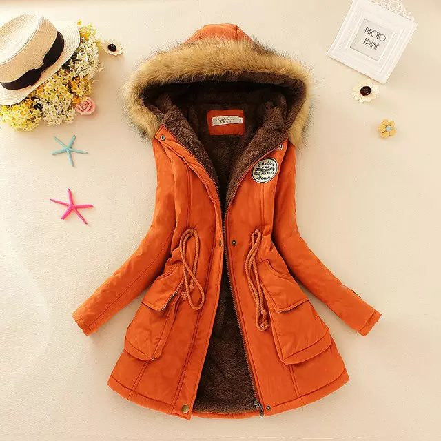 Cotton padded faux fur collar parka, Winter Jackets, Winter Parkas, outerwear, Winter Coats, kanndie