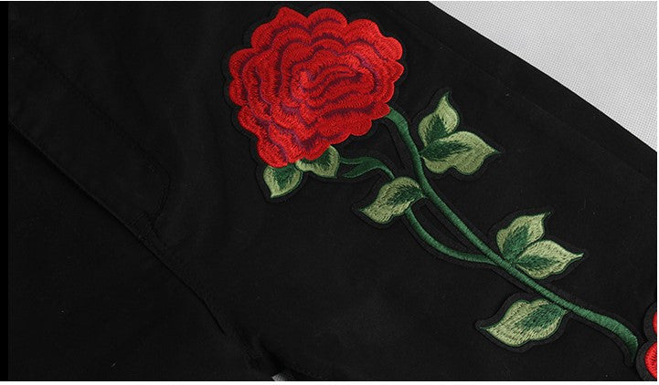 rose-applique-rose-Embroider-Flowers-jeans-Sexy-Ripped-Pencil-Stretch-Denim-Pants-skinny-jeans