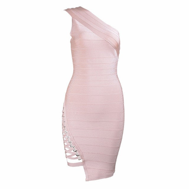 Metal Sequins Bandage Dress