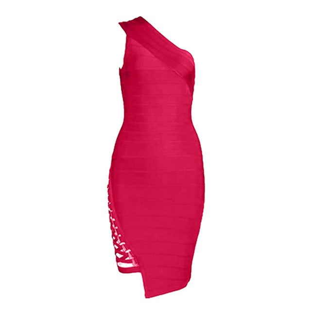 Metal Sequins Bandage Dress