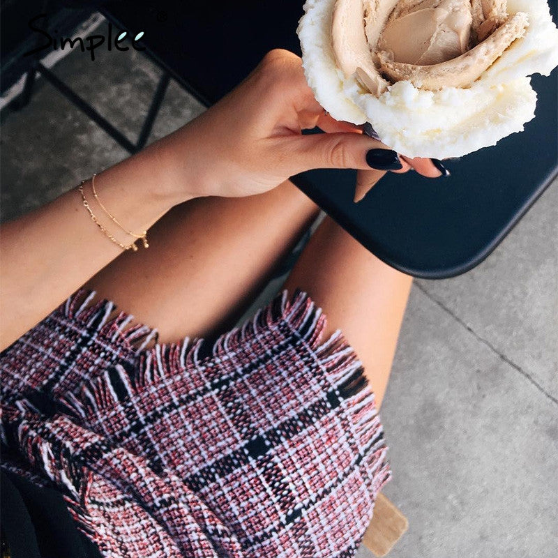 plaid-skirts-women-Elegant-tassels-Kanndie-high-waist-skirt-Cool-streetwear-Mini-Skirt