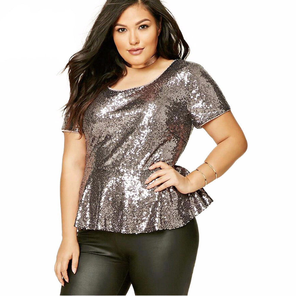 Sequin Peplum Top, plus size tops, sequin top, sequin top, kanndie