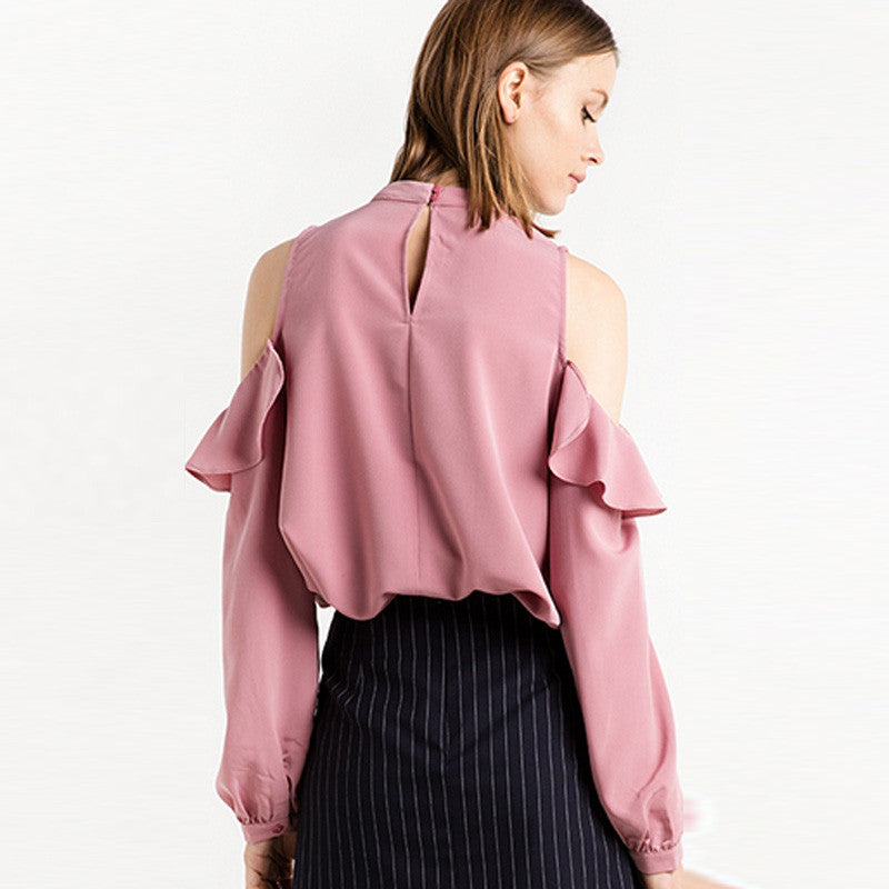 Cold Shoulder Ruffle Top, Off the shoulder top, Tops, Ruffle Top