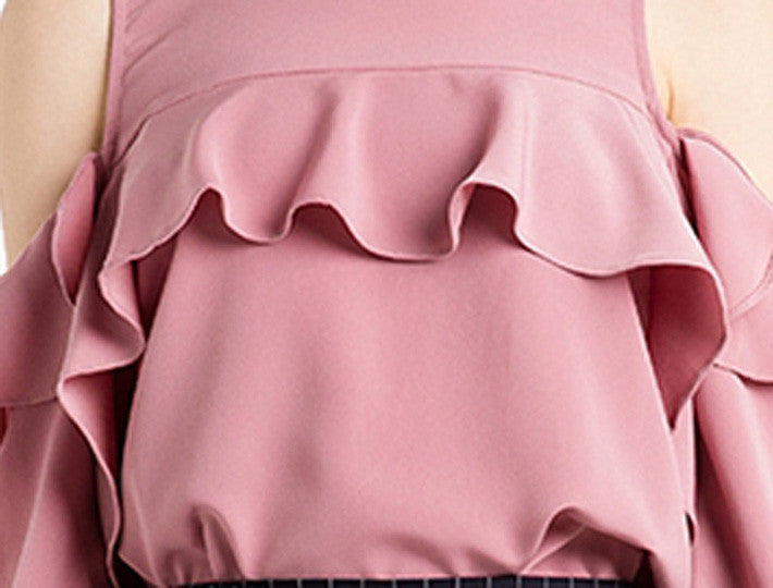 Cold Shoulder Ruffle Top, Off the shoulder top, Tops, Ruffle Top