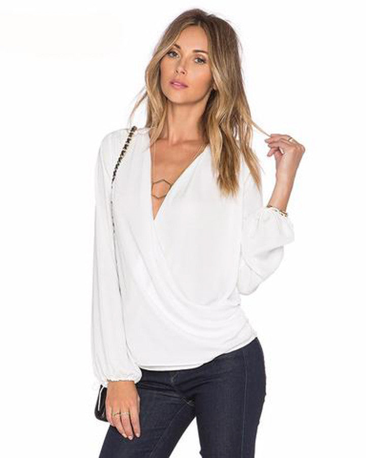 V-Neck Wrap Top