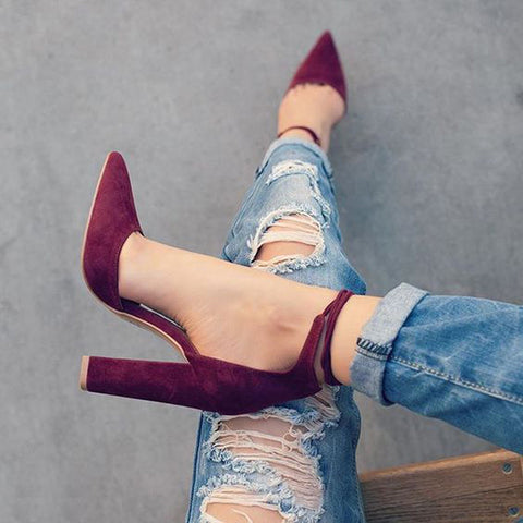 Pointed Toe Big Bow Pumps