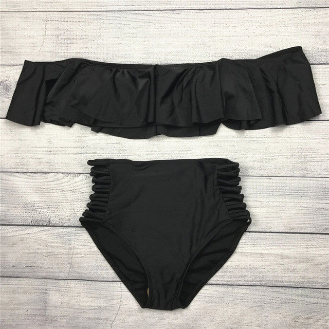 Off The Shoulder Hollow Out Bikini