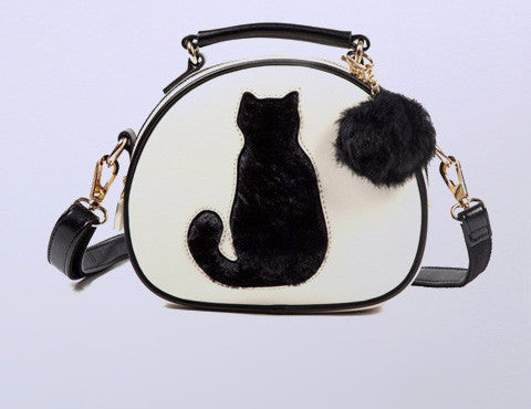 Cat Print Crossbody Shoulder Bag