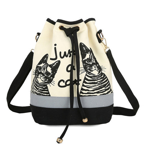 Cat Print Crossbody Shoulder Bag