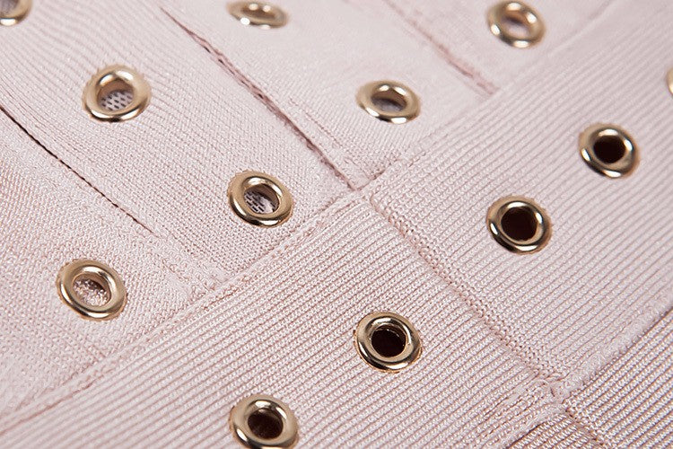 Mesh Studded Bandage Dress