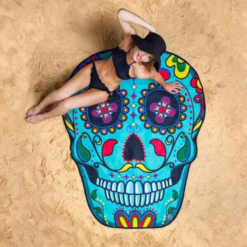 Pretty Skull Beach Towel