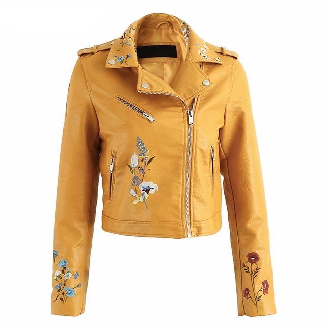 Floral-embroidered-leather-jacket-faux-leather-jacket-zippered-jacket