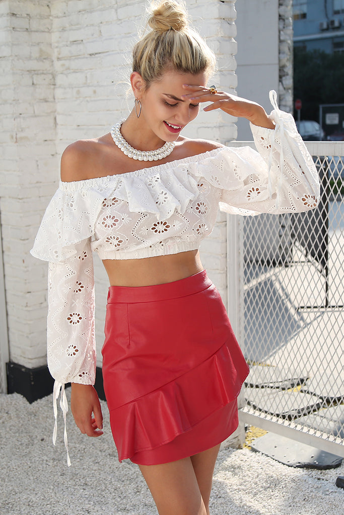 ruffled-faux-leather-skirt-leather-skirt
