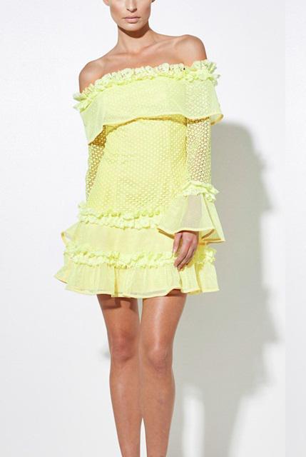 ruffles-lace-dress-off-the-shoulder-ruffled-dress-long-sleeve-bell-sleeve-lace-dress