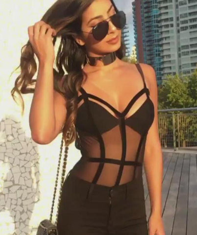 Trendy Caged Back Cut Out Bra