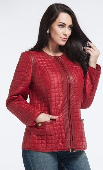 Plus size quilted style jacket, plus size jackets, Plus size spring jackets-kanndie