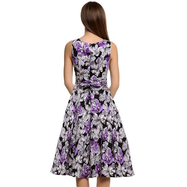 Printed Retro Vintage Dress