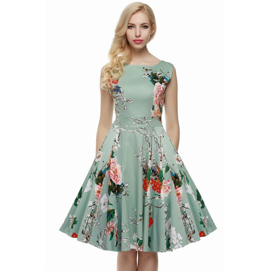 Printed Retro Vintage Dress