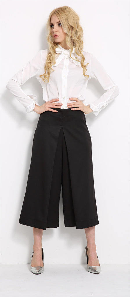 Neck Bow Tie Blouse, Tops, Office Wear, Elegant blouse, White blouse