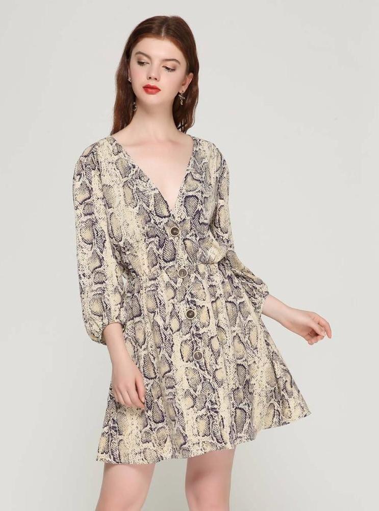 Snake Print Dress